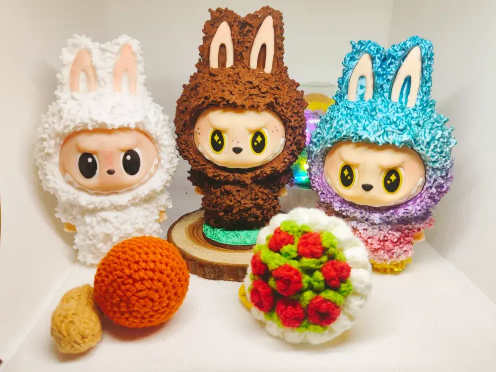 拉布布labubu小卷毛版_匹配原版配件